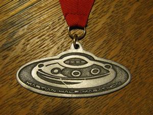 The Martian Marathon Finishers Medal.